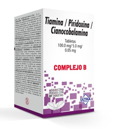 [7502216792784] COMPLEJO B (TIAMIDA/PIRIDOXINA/CIANOCOBALAMINA) TAB C30 ULTRA