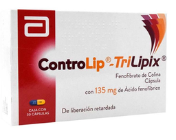 [7501033959936] CONTROLIP-TRILIPIX (ACIDO FENOFIBRICO) CAP 135MG C30