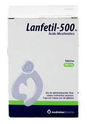 LANFETIL-500 (ACIDO MICOFENOLICO) TAB 500MG C50