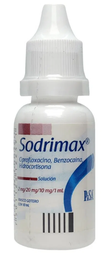 SODRIMAX OTICO (CIPROFLOXACINO/BENZOCAINA/HIDROCORTISONA) GOTAS 10ML