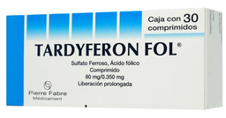 [7501088504594] TARDYFERON FOL (SULFATO FERROS/ACIDO FOLICO) COMP 80/.350MG C30