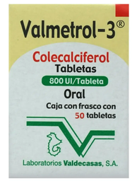 [7501446000898] VALMETROL-3 (COLECALCIFEROL) TAB 800UI C50