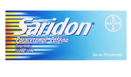 [7501008409541] SARIDON (PARACETAMOL/CAFEINA) COMP 500MG/50MG C20