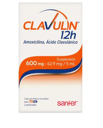 [7501070612863] CLAVULIN 12H (AMOXICILINA/ACIDO CLAVULANICO) SOL 600MG/42.9MG 70ML