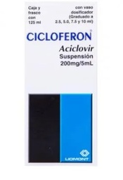 [7501299301234] CICLOFERON (ACICLOVIR) SUSP 200MG/5ML 125ML