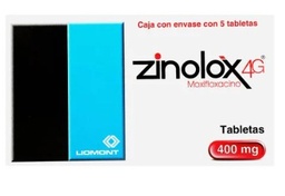 [7501299307328] ZINOLOX 4G (MOXIFLOXACINO) TAB 400MG C5