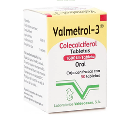 [7501446000904] VALMETROL-3 (COLECALCIFEROL) TAB 1600UI C50