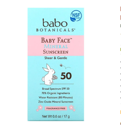 [899248010366] BABO BOTANICALS BABY FACE STICK MINERAL  FPS50 17G