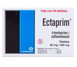 [7501299306321] ECTAPRIM (TRIMETOPRIMA/SULFAMETOXAZOL) TAB 80MG/400MG C30